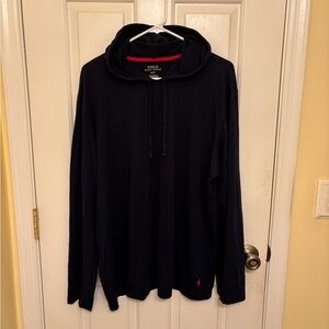 Polo by Ralph Lauren Men's Navy Blue Casual Pullover Hoodie Sweatshirt